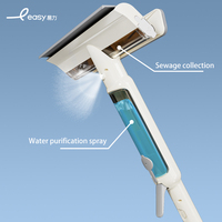 Nettoyeur de vitres pour bâtiments de grande hauteur avec pulvérisation d'eau intégrée et fonctions de récurage Nettoyeur de vitres double face