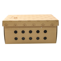 Caja de Cartón Corrugado Marrón Personalizada para Empaque de Frutas, con Tapa Superior e Inferior, Diseño con Orificios de Ventilación para Envío de Fruta Fresca por Proveedores