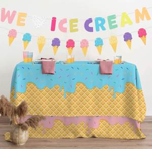 Juego de Platos, Vasos y Servilletas de Papel Desechables Modernos Personalizados, con Mantel, para Decoración de Fiestas de Cumpleaños, Empacados en Caja - Product Image 3