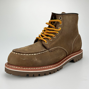 Botas de cuero Goodyear Welted para hombre, botas de trabajo al aire libre duraderas hechas a mano, suela antideslizante, plantillas cómodas - Product Image 5