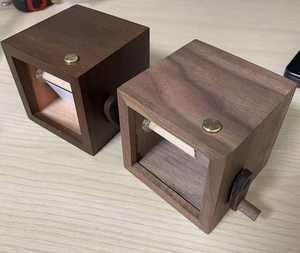 Album photo à manivelle en noyer <span class=keywords><strong>noir</strong></span>, artisanat, mini album en bois à pages tournantes pour <span class=keywords><strong>couple</strong></span>, femme, homme, cadeau de fête - Product Image 4