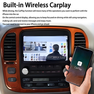 Reproductor de vídeo Multimedia <span class=keywords><strong>Android</strong></span> 13 para coche para LEXUS LX470 Toyota Land Cruiser 100 2001 VX <span class=keywords><strong>Bluetooth</strong></span> estéreo GPS CarPlay Unidad Principal - Product Image 4