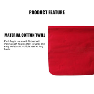 Drapeau de sécurité en coton rouge de 18x18 pouces approuvé par la FMCSA 393.87 avec cordon élastique - Product Image 4