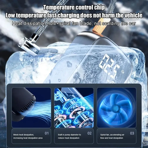 Pompe de gonflage intelligente Ai 2 en 1, rechargeable, batterie externe 150psi, mini gonfleur de <span class=keywords><strong>pneu</strong></span> de voiture portable sans fil - Product Image 6