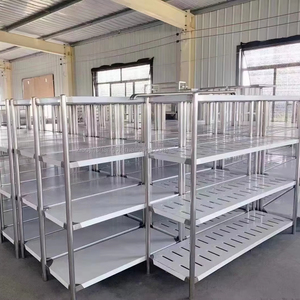 Venta directa de fábrica, estante de almacenamiento de cocina de acero inoxidable de cuatro capas, estantes apilables para un almacenamiento eficiente - Product Image 3