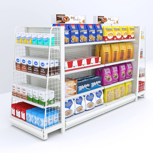 Estantería de acero para tiendas minoristas, góndola de supermercado, expositor de panel perforado, estantería de servicio para minimercados - Product Image 4