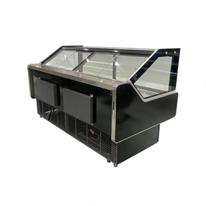 Réfrigérateur de présentation pour fruits de mer, direct usine, pour charcuterie, <span class=keywords><strong>boucherie</strong></span>, vitrine réfrigérée commerciale avec porte vitrée et chambre froide intégrée - Product Image 2