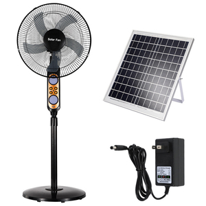 Solar Fan Solar Powered AC <b>Rechargeable</b> Fan Price Cheap Stand Solar Fan Lithium Battery SF-218 Solar Fan With <b>Led</b> <b>Light</b> - Product Image 4