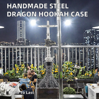 Chicha artisanale en bois et acier inoxydable, design Dragon, avec coffret cadeau moderne et élégant, édition limitée de luxe, pour camping en plein air et jardin