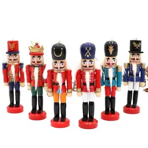 Ücretsiz kargo toptan 6 adet noel ağacı dekorasyon ahşap yılbaşı Nutcrackers