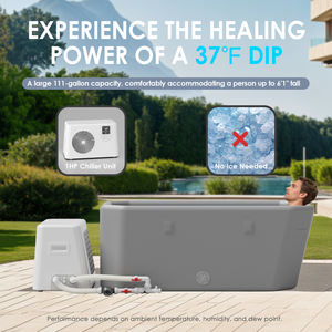 Refroidisseur Ambohr Smart Ultra R410A 1Hp avec contrôle automatique Wi-Fi, refroidisseur de bain de glace à usage commercial 32 ° F-104 ° Baignoire de plongeon froid F - Product Image 6