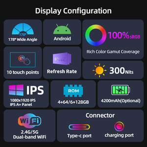 2024 New 21.5 Inch Smart Television 4+64G Rotating Interactive Display Android 12 Gaming Monitor With <b>Controller</b> Portable Touch - Product Image 2