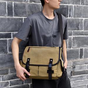 Bolsos cruzados de moda, bolso bandolera clásico de lona vegana para hombre - Product Image 2
