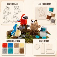 Peluche personnalisée en forme d'oiseau, adorable poupée en peluche de 10 cm, pendentif de sac à dos, cadeau, poupée hibou en peluche pour porte-clés