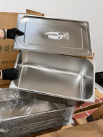 Edelstahl GN-Behälter Gastronorm Lebensmittelbehälter Mit Deckel 201 Kommerzieller Catering-Buffet Dampftisch Lebensmittelbehälter
