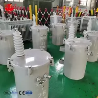 Transformateur monophasé 75 kVA monté sur poteau avec commutateur de dérivation hors charge, immergé dans l'huile, bobinage en cuivre, prix usine