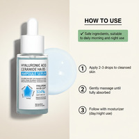 Sérum pour la peau à l'acide hyaluronique, céramide HA B5, hydratant, apaisant, réparateur, absorption rapide, non collant, étiquette privée, dropshipping