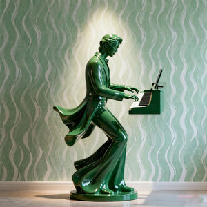 Sculpture de ballerine personnalisée W068 en fibre de verre GRC, écologique, résistante aux intempéries, élégante, sur le thème de la danse, décoration de sol pour la maison et l'hôtel - Product Image 5