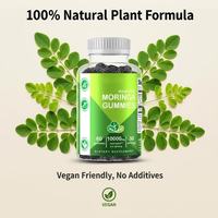 Gomitas de Moringa OEM de Marca Privada, Extracto de 10000mg, Veganas, Sin Azúcar, Halal, para Belleza y Adelgazamiento, Mezcla de Dulces Naturales a Base de Plantas