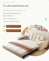 Klappbares Schlafsofa Multifunktionales Aufbewahrungscouch Doppelgröße Faltbares Sofa für Wohnzimmer Arbeitszimmer Kleine Wohnung Ferienhaus Heimgebrauch