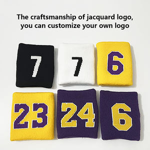 לוגו מותאם אישית jacquard סטרית בד פוליאסטר כושר כדורסל ריצה sweatband סט - Product Image 2