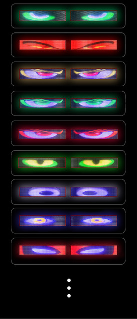 Devil's Eye 24V 0.3W Blinking Dynamic Car Light & Sticker Devil Eyes Light for Front/Rear Small Sedan Car Decoration