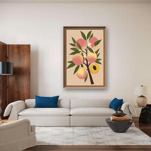 طقم رسم بالأرقام من HJ <span class=keywords><strong>Painting</strong></span> Customs صديق للبيئة بتصميم فواكه وزهور مع قماش للرسم بدون إطار - Product Image 1