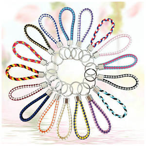 Llavero de cuero trenzado con accesorios metálicos para llaves, colgante de regalo para llaves de coche - Product Image 3