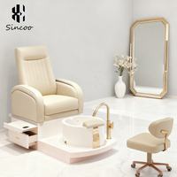 Chaise de pédicure moderne de luxe de haute qualité pour salons de manucure, spa pour les pieds avec siège et dossier réglables pour les techniciennes en ongles
