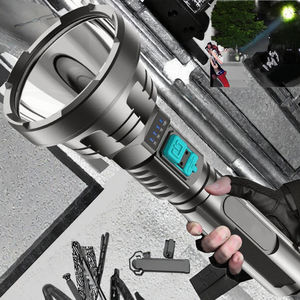 Portable Outdoor USB Rechargeable LED <b>Torch</b> Light High Power High Lumen Tactical Flashlight White LED <b>Lantern</b> IP65 ABS - Product Image 2