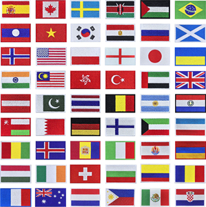 Parche Bordado Termoadhesivo con Diseño de Bandera, 5*3cm, para Etiquetas de Equipaje y Decoración de Bolsas - Product Image 1