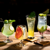 Ensemble de verres à cocktail en cristal, design gaufré vertical pour jus, whisky, bière, logo personnalisé, articles de bar en gros