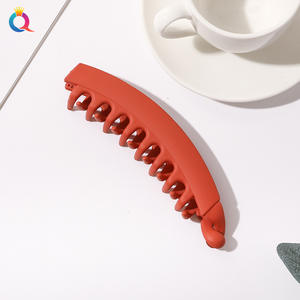 Qiyue PC Frosted Banana Clip Vertical Shark Clip High Ponytail Fixed Grab Horquilla 13cm Estilo europeo-americano Mujeres - Product Image 6