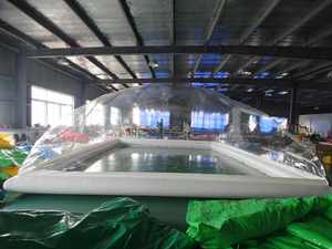 WINSUN Dôme de <span class=keywords><strong>piscine</strong></span> gonflable transparent géant pour l'extérieur, couverture de <span class=keywords><strong>piscine</strong></span> gonflable transparente, tente de <span class=keywords><strong>piscine</strong></span> à bulles - Product Image 3
