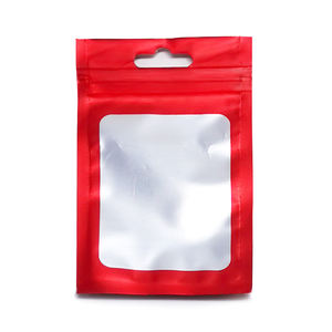 <span class=keywords><strong>Sac</strong></span> d'emballage en plastique transparent à glissière avant avec trou de suspension pour bijoux cadeaux décoratifs ornements suspendus pochette à glissière avec trou de suspension - Product Image 5