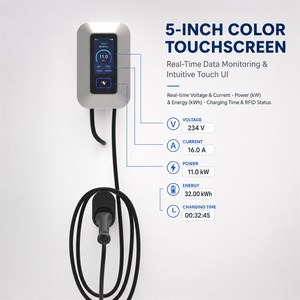 Borne de recharge murale AC pour véhicules électriques Multi Power 7/11/22kW, écran tactile 5 pouces, WiFi Bluetooth, OCPP1.6, utilisation domestique et commerciale - Product Image 4