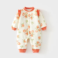 Mono de Algodón para Bebé, Personalizado de Fábrica, para Otoño e Invierno, de Manga Larga, Grueso, Cálido y Bonito