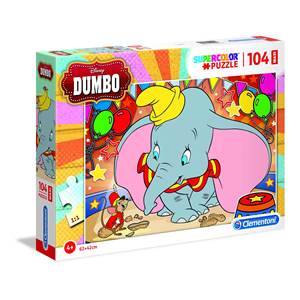 CLEMENTONI SUPERCOLOR - Puzzle Maxi Dumbo da 104 Pezzi - Product Image 1