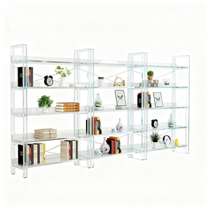 Rak Penyimpanan Multi lapisan akrilik bening desain berdiri bebas mengambang untuk buku mainan parfum kamar mandi dapur rumah kantor dekorasi - Product Image 2