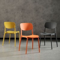 Chaises de salle à manger empilables en plastique blanc, légères, pour adultes, style européen, mobilier événementiel