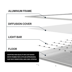 Plafonniers à <span class=keywords><strong>Led</strong></span> pour la décoration intérieure Ampoules de nuit de luxe Lustre 600X600 <span class=keywords><strong>Panneau</strong></span> <span class=keywords><strong>60X60</strong></span> Suspension <span class=keywords><strong>Rgb</strong></span> Aluminium 90 Moderne 80 ETL 150 - Product Image 2