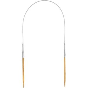 Aiguille à tricoter circulaire en bambou indskill mozuu, 3.75mm, 16 pouces, en bois carbonisé, lisse, pour projets faits à la main, bricolage, nouveau - Product Image 1