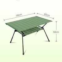 Nouvelle arrivée - Table pliante moderne en tissu Oxford 600D à 2 couches et alliage d'aluminium 6061 - Portable pour le camping en plein air, les pique-niques, la salle de sport, l'atelier