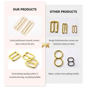 Respetuoso con el medio ambiente Oem alta calidad Metal traje de baño ajustador Clip anillos deslizadores sujetador gancho y ojo sujetador Accesorios - Product Image 4