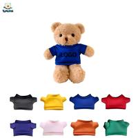 Ours en peluche personnalisé avec logo du fabricant, jouet en peluche doux avec vêtements imprimés, cadeau promotionnel d'entreprise pour les entreprises