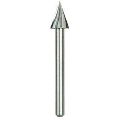 DREMEL High Speed 2 End Mills 6,4mm Cónico (125) Acero de alta velocidad recubierto 6mm Diámetro del vástago - Product Image 3