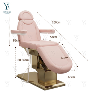 Cao Cấp 3 Động Cơ Tùy Chỉnh Vàng Cơ Sở <span class=keywords><strong>Massage</strong></span> Mặt Giường Với Tay Ngả Vẻ Đẹp Giường Điện Cho Lông Mi - Product Image 2