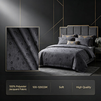 Tissu Jacquard Premium en Gros 100% Polyester Durable Lisse 280cm Couleur Personnalisée pour Housse de Couette Draps Taies d'Oreiller