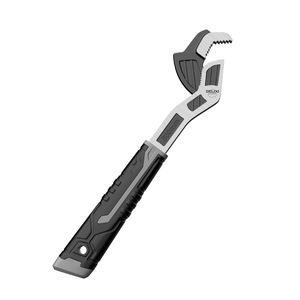 Clé à molette réglable Delixi 300 mm, qualité industrielle, acier à haute teneur en carbone, poignée antidérapante, mâchoire dentée - Product Image 1