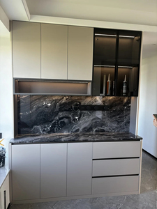 Venta al por mayor de diseño moderno para villas y hoteles, losa de mármol natural gris pulido, piedra, encimeras de cocina, <span class=keywords><strong>TV</strong></span>, pared y suelo - Product Image 6